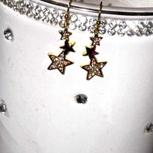 Lovisa Gold Star Dangle Earrings Celestial Hook Gift-Ready 2"